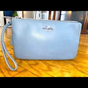 Coach double zip wristlet